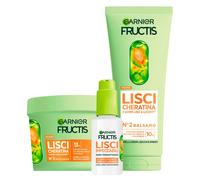 Garnier Fructis Lisci Cheratina Set Maschera 370ml + Balsamo Trattamento Liscian