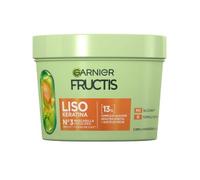 Garnier Fructis Nº3 Maschera Liscia Keratina Per Capelli Crespo, Controlla il Crespino e Potenza Luminosità, Senza Silicone, Formula Vegana, 370 ml