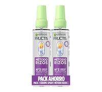Garnier Fructis Metodo Ricci con 2x Siero Spray per Capelli Ricci, Ricci e Onde Definite, Acido Ialuronico e Karité, Formula Vegana, 150 ml + 150 ml