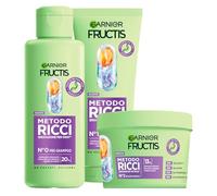 Garnier Fructis Metodo Ricci Pre-Shampoo 200ml + Shampoo 200ml + Maschera 370ml Kit Idratante Ravviva il Riccio Riduce il Crespo Formula Vegana con Acido Ialuronico e Burro di Karité - Set da 3