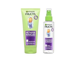 Garnier Fructis Metodo Riccioli Routine 2 Prodotti Shampoo Spray | Complesso idratante acido ialuronico, Acidi grassi karité, Idratazione 72h, Definizione riccioli 48h