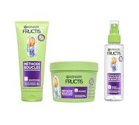 Garnier Fructis Metodo Riccioli Routine Shampoo, Maschera, Spray Idratante con Acido Ialuronico e Burro di Karité