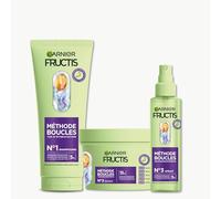 Garnier Fructis Metodo Riccioli Routine Shampoo, Maschera, Spray Idratante con Acido Ialuronico e Burro di Karité