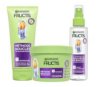 Garnier Fructis Metodo Riccioli Routine Shampoo, Maschera, Spray Idratante con Acido Ialuronico e Burro di Karité