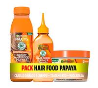 Garnier Fructis Pack Shampoo + Trattamento Hair Drink + Maschera Per Capelli Danneggiati, con Papaya Riparatrice, Pulita, Set di 3 Prodotti