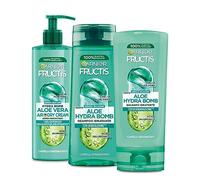 Garnier Fructis Routine Completa Idratante, Con Shampoo, Balsamo e Air Dry Cream, Per Capelli Disidratati, Con Gel di Aloe Vera e Acido Ialuronico, Aloe Hydra Bomb