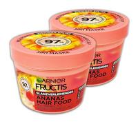 Garnier Fructis - Set di 2 trattamenti per capelli ananas per capelli 3 in 1, 2 x 400 ml