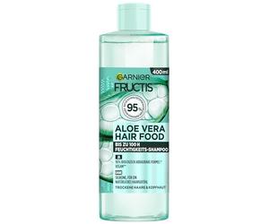 Garnier Fructis, shampoo all'aloe vera, per capelli da normali a secchi,idratante e delicata,per una maggiore lucentezza e morbidezza, con olio di cocco, senza siliconi, cibo per capelli, 400 ml