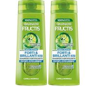 Garnier Fructis Shampoo Fortificante, Per Capelli Normali, Per Capelli Forti e Luminosi, Con Estratto di Pompelmo e Vitamina B6, Forti & Brillanti, 250 ml (Confezione da 2)