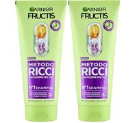 Garnier Fructis Shampoo Idratante, Per Capelli Ricci Definiti, Idratati e Morbidi, Arricchito con Acido Ialuronico e Burro di Karité, Metodo Ricci, 200 ml (Confezione da 2)