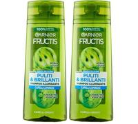 Garnier Fructis Shampoo Illuminante, Per Capelli Spenti, Effetto Luminoso, Con Cheratina Vegetale, Puliti & Brillanti, 250 ml (Confezione da 2)
