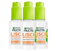 Garnier Fructis Siero Termoprotettore e Termoattivato Lisci Impeccabili Anticrespo per Capelli Secchi e Spenti Resiste all'Umidità Protegge fino a 230°C - 3 Flaconi da 50ml