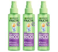 Garnier Fructis Spray Idratante Metodo Ricci con Burro di Karité e Acido Ialuronico Definisce Nutre Ravviva il Riccio Formula Vegana Senza Siliconi per la Cura dei Capelli - 3 Flaconi da 150ml