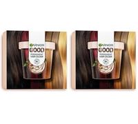 Garnier GOOD Colorazione Permanente, Kit Premium, Tinta Permanente, Per un Colore Intenso e Brillante, Fino a 8 Settimane, Senza Ammoniaca, Colore: 2.0 Nero (Confezione da 2)