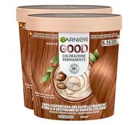 Garnier Good Colorazione Permanente Senza Ammoniaca 6.35 Biondo Nocciola Tinta Lunga Durata 8 Settimane Copertura 100% Capelli Bianchi Colore Brillante e Luminoso Formula Vegana - 2 Confezioni