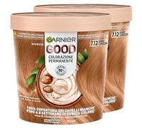 Garnier Good Tinta Colorazione Permanente Fino a 8 Settimane Colore Brillante e Luminoso Copre il 100% dei Capelli Bianchi Formula Vegana Senza Ammoniaca 7.12 Biondo Cappuccino - 2 Confezioni