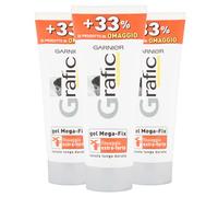 Garnier Grafic Gel per Capelli Mega-Fix Tenuta Extra Forte Ideale per Messa in Piega Lunga Durata Senza Residui - 3 flaconi da 200 ml