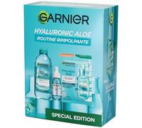 Garnier SkinActive Hyaluronic Aloe Coffret Natale, Special Edition, Routine Rimpolpante con Acqua Micellare, Siero e Maschera in Tessuto