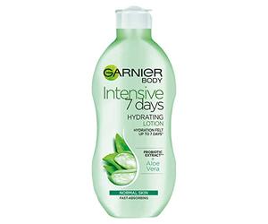 Garnier Intensive 7 Days Aloe Vera, Lozione corpo con estratto di probiotici per pelli normali, 250 ml
