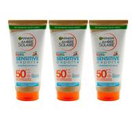 Garnier Latte Solare Bambini Sensibile 3x 150ml LSF 50+ Resistente All'Acqua