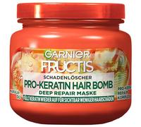 Garnier Maschera di riparazione contro i danni dei capelli, per meno doppie punte e lunghezze più forti, con olio di Amla e Pro-Keratina + Repair Komplex, Fructis Estintore Deep Repair, 320 ml