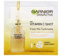 Garnier Maschera di stoffa, vitamina C Shot, rivitalizza la pelle, dona maggiore lucentezza, SkinActive, confezione da 3 (3 x 33 g)