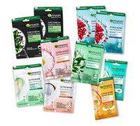 Garnier Maschera in Tessuto HydraBomb, 10 Maschere in Tessuto, Ciascuna con un Effetto Diverso, Per la Cura della Pelle, idratante, Confezione da 10