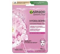 Garnier Maschera per panno, maschera viso per pelle pallida, bagliore e idratante, con acido ialuronico e sakura, Hydra Bomb, 28 g