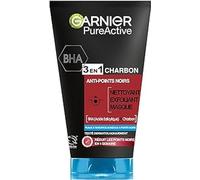 Garnier Maschera Punti Neri, Detergente e Scrub Viso Pure Active Intense 3 in 1 con Carbone Vegetale, 150 ml