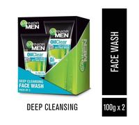 Garnier Men Oil Clear Clay D-Tox Deep Cleansing Icy Face Wash, 100 g (Confezi...