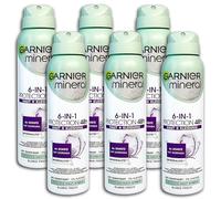 Garnier Mineral Deodorante spray 6 in 1, protezione 48h, 6 x 150 ml