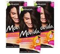 Garnier Movida Tinta Intensa, Colore no. 45 Marrone Scuro, Senza Ammoniaca, Set da 3 (3 x 250 g)