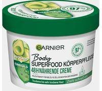 Garnier Nourishing Body Care for Dry Skin, Body Butter with Avocado and Omega 6, for up to 48 hours of Moisture, Body Superfood, 2 x 380 ml