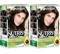 Garnier Nutrisse Creme Coloration Espresso marrone scuro 30, colorazione per capelli per permanente colore dei capelli (con 3 naehrenden Oli) - Confezione da (3 X 1 pezzi) (Confezione da 2)