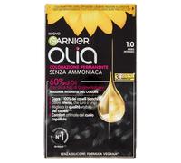 Garnier Olia Midnight Tinta Capelli, Colorazione Permanente Senza Ammoniaca, Copre il 100% dei Capelli Bianchi, Con Oli di Fiore di Origine Naturale, Formula Vegana, Nero Intenso