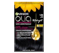 Garnier Olia - Tinta permanente per capelli senza ammoniaca, 1.10 Sapphire Black