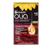 Garnier Olia Bold Tinta Capelli, Colorazione Permanente Senza Ammoniaca, Copre il 100% dei Capelli Bianchi, Con Oli di Fiore di Origine Naturale, Formula Vegana, Rosso Intenso
