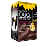 Garnier Olia Glow - Colorazione permanente per capelli, senza ammoniaca, oli di fiori naturali, castano cenere molto chiaro (6.12)