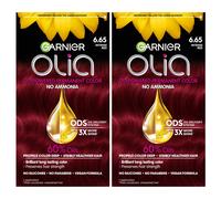 Garnier Olia Haarfarbe, lbasierte, ammoniakfreie, permanente Haarfarbe f r langanhaltende Haarfarbe, 6.65 Intensives Rot, 2 Haarf rbesets