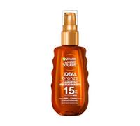 Garnier Olio Protettivo Abbronzante Spray, Protezione Media SPF 15+, Abbronzatura Dorata e Intensa, Pelle Protetta e Baciata dal Sole, Resistente all'Acqua, Ambre Solaire, Ideal Bronze, 150 ml