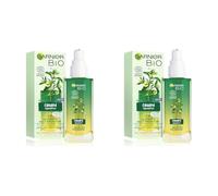 Garnier Olio Viso Notte Bio, Olio Notte Multi Riparatore Con Olio Di Semi Di Canapa Biologico E Vitamina E, Per Pelli Stressate, Anche Sensibili E Prime Rughe, 30 Ml, Confezione Da 2