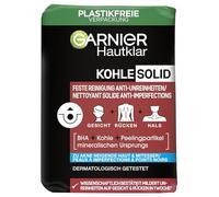 Garnier Pulizia solida, senza plastica, con carbone e acido salicilico per pelli impure, ammorbidisce le imperfezioni della pelle in una sola settimana, SkinActive, chiara, 100 g