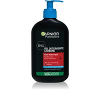 Garnier Gel Detergente, Per Pelli a Tendenza Acneica, Pulisce e Libera i Pori, Arricchito con Carbone Attivo, BHA (Acido Salicilico), Formula Vegana, Pure Active, 250ml