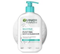 Garnier Pure Active Detergente delicato purificante per il viso, arricchito con acido salicilico, niacinamide, ceramidi e argilla, senza profumo, formula senza solfato, adatto per pelli sensibili