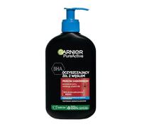 Garnier Pure Active - Gel detergente contro punti neri con acido BHA e carbone, 250 ml