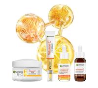 Garnier Set di vitamine C Glow Booster per giorno e notte, in siero brightening anti-buio, vitamina C Glow Booster per la cura degli occhi, vitamina C Glow Booster, siero notturno e vitamina C, 4