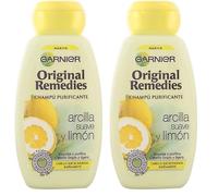 Garnier Shampoo, Original Remedies Champú Arcilla Y Limón, 250 ml (Confezione da 2)