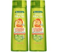 Garnier Shampoo rinforzante per capelli sottili e fragili, efficace contro la perdita di capelli, con vitamina C e arancio sanguigno, vitamine e forza di frutto, 300 ml (Confezione da 2)