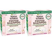 Garnier Shampoo solido latte d'avena delicato con latte d'avena lenitivo, per capelli sensibili, formula biodegradabile, vegana, veri tesori, 1 pezzo (Confezione da 2)