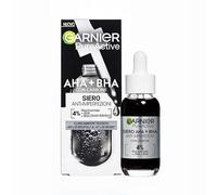 Garnier Skinactive 4% AHA BHA and Niacinamide Charcoal Serum, Resurface and Smooth Skin Texture 30ml